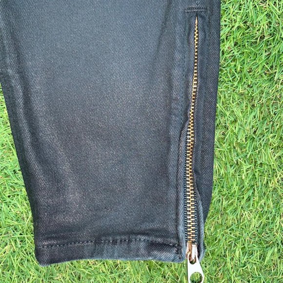 Ted Baker Womens Size 28 Trousers Ankle Zip Wet Look Night Out ladies. - Picture 3 of 4